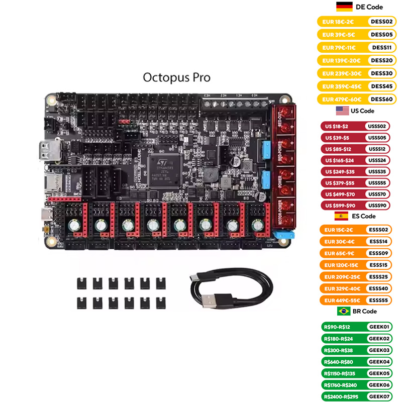Octopus Pro V1.1 Motherboard - BIGTREETECH Motherboard Klipper, Acessórios para Impressora