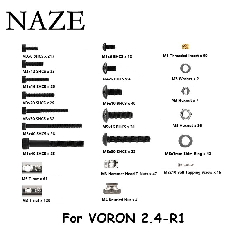 Voron 2.4 R2 Complete Kit - Naze voron2.4 3d impressora r1/r2 v2.4