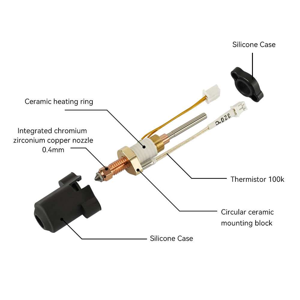 Hotend para creality k1c k1 ma - High Flow Ceramic Hotend avaliação e preço