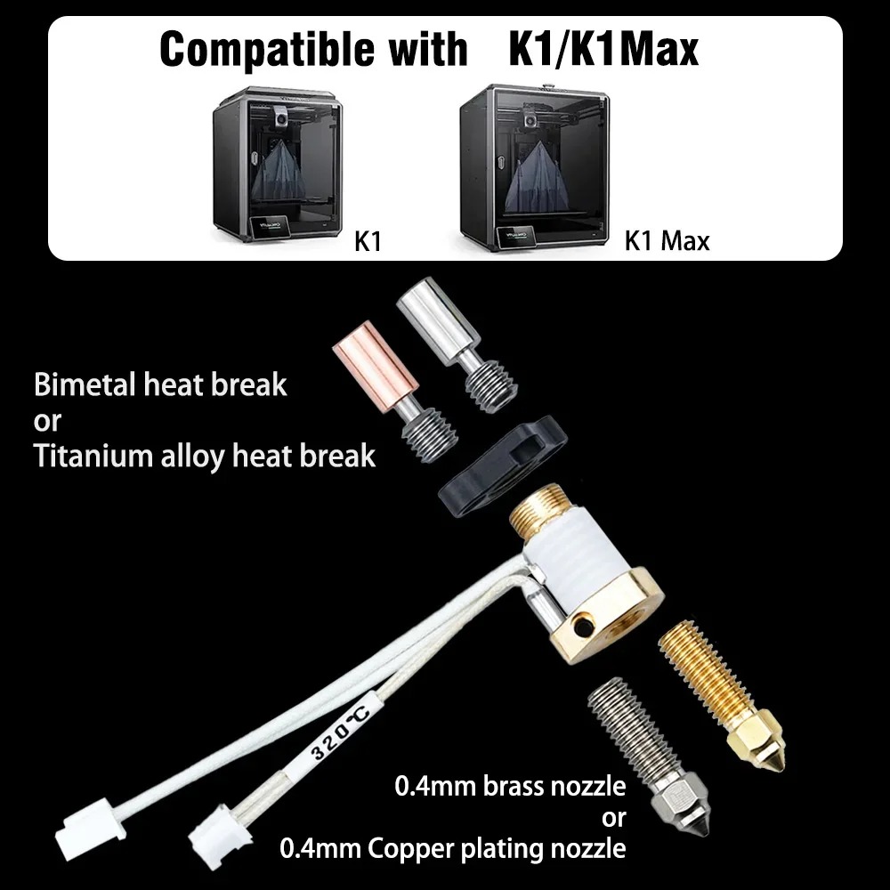 Creality-Kit bloco de aquecime - High Flow Ceramic Hotend avaliação e preço