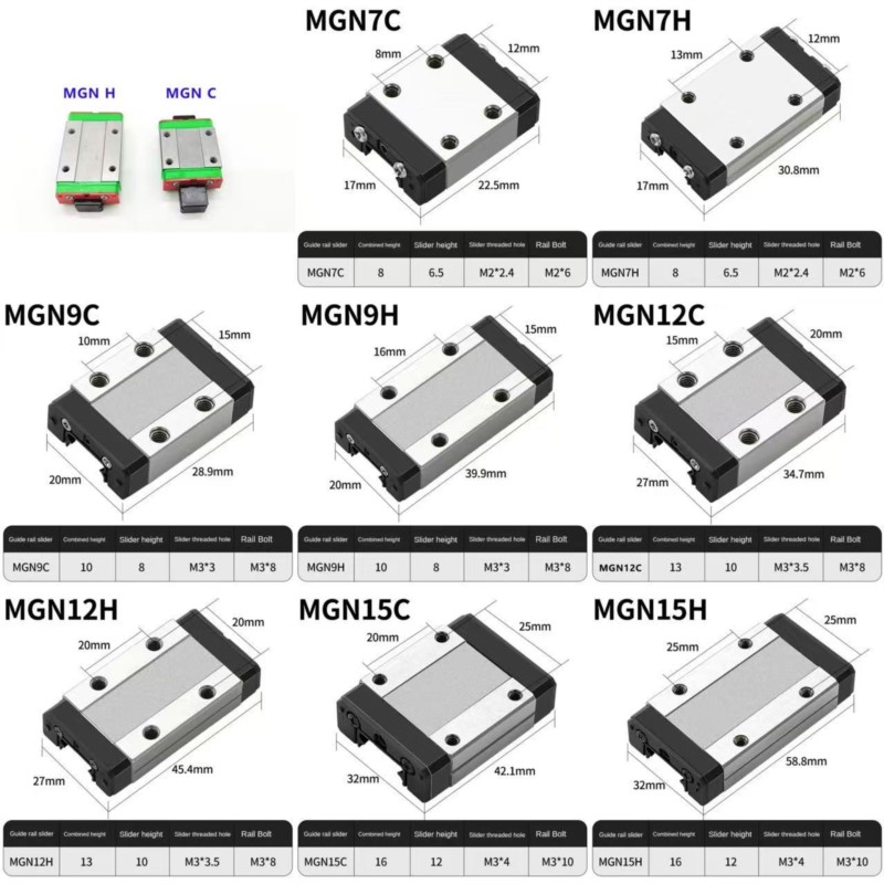 1 peça mgn7c mgn7h mgn9c mgn9h - Linear Rail Mgn12H Set avaliação e preço