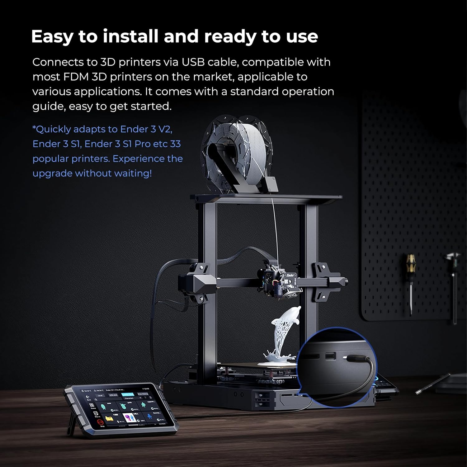 Creality Sonic Pad T800, tela  - Klipper Pad 7 Inch avaliação e preço